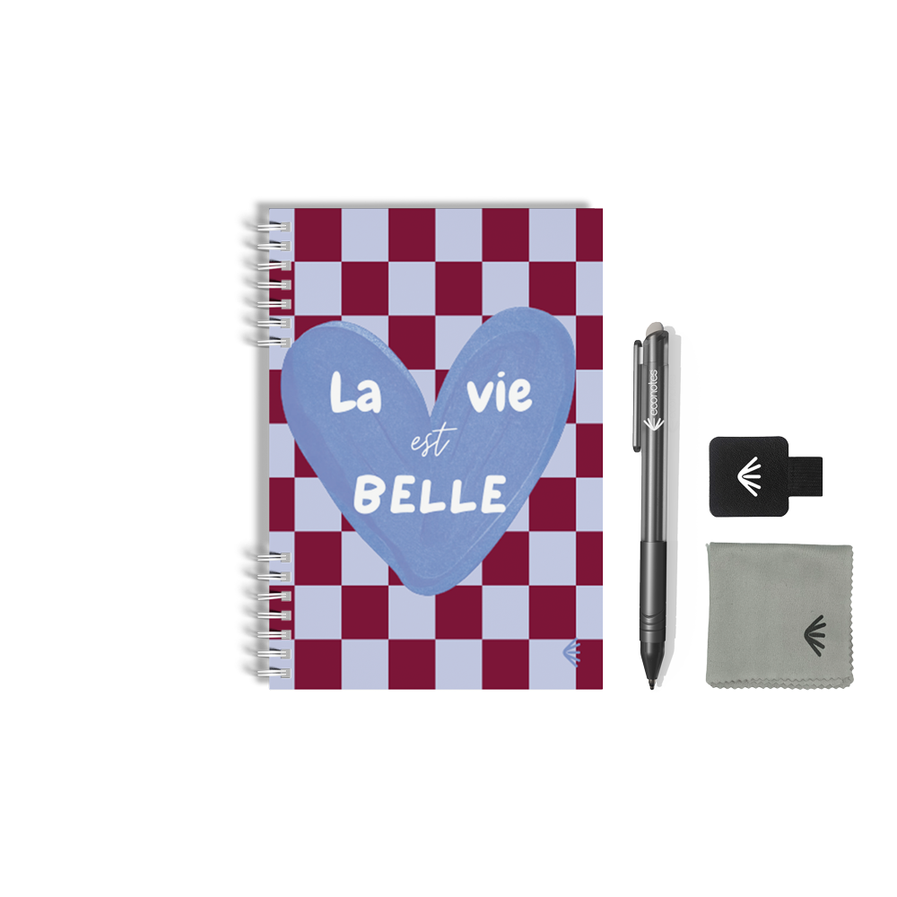 Carnet réutilisable A5 La vie est belle
