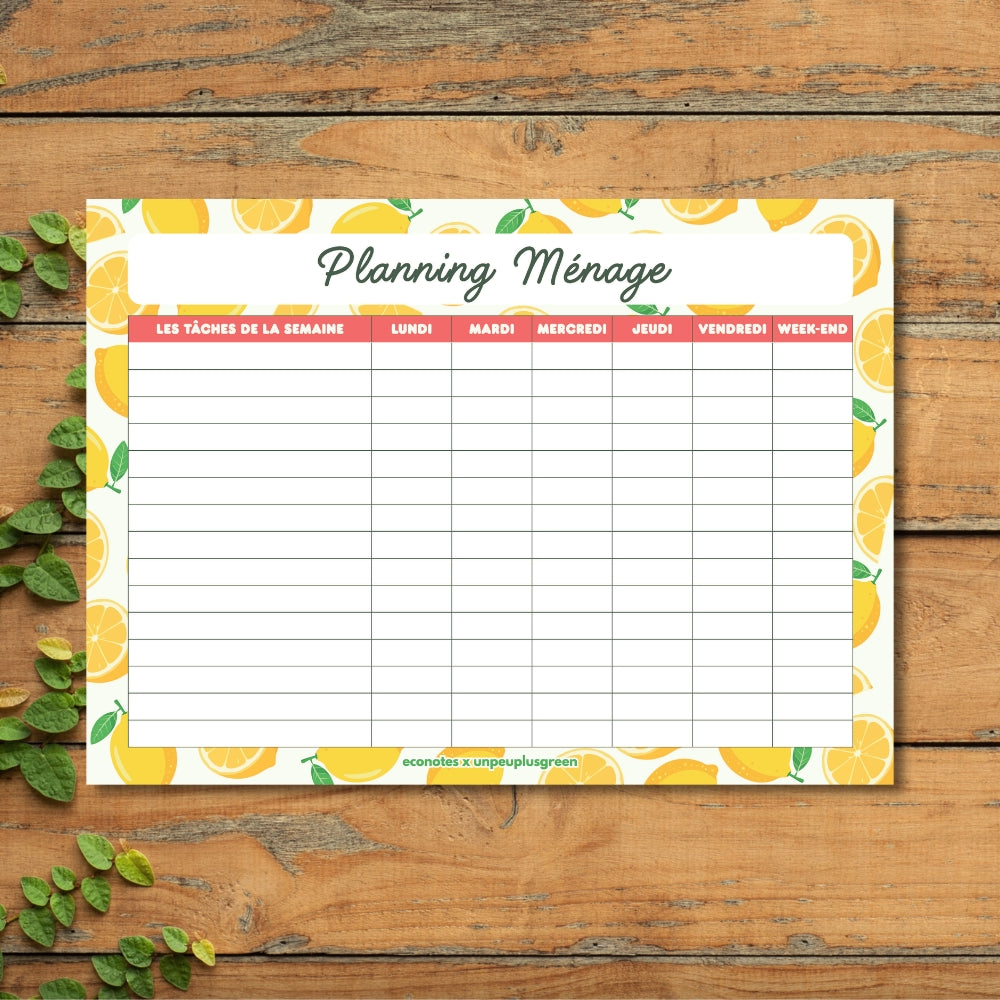 Planner A3 — Ménage
