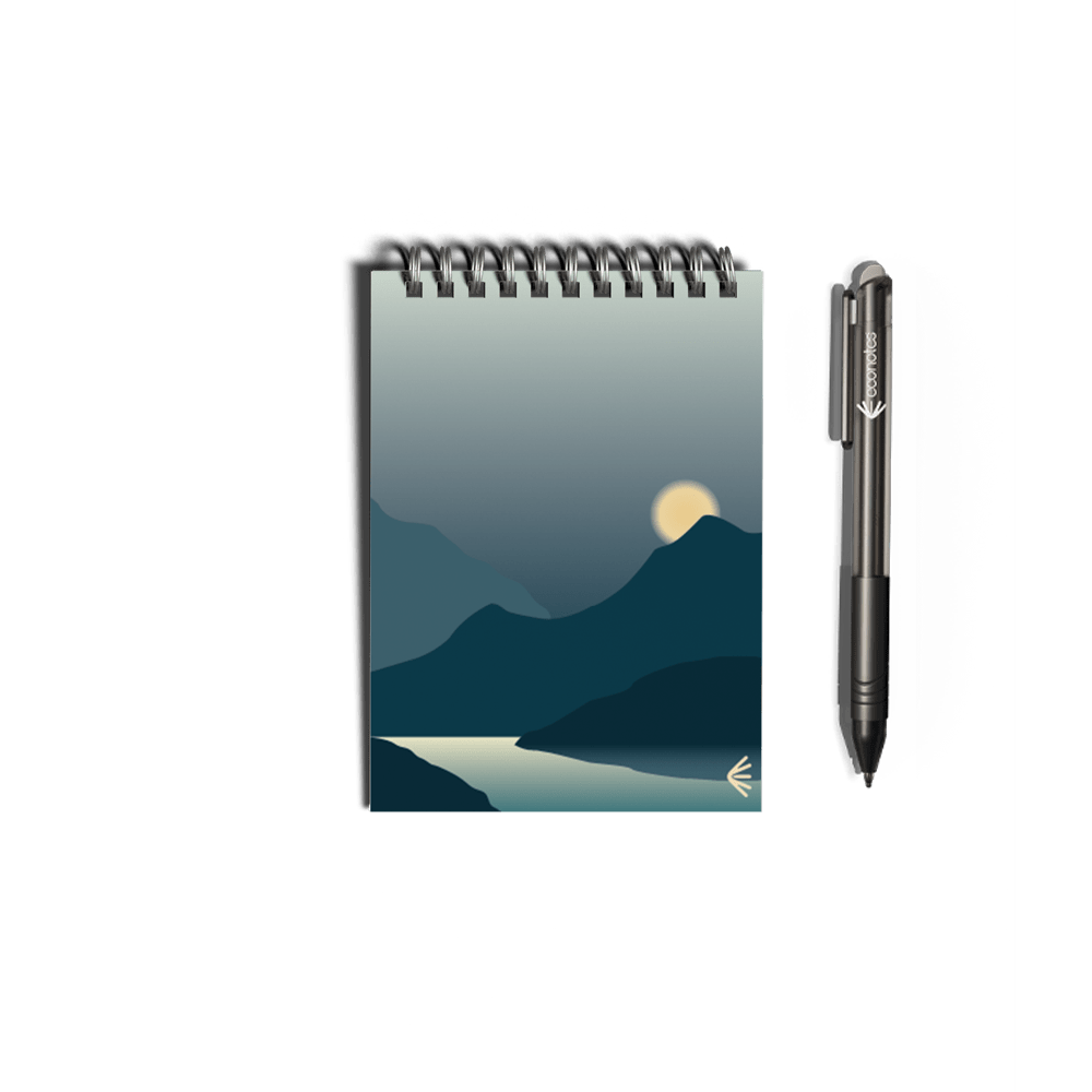 Bloc - notes réutilisable A6 Fleurs & Montagnes - econotes™