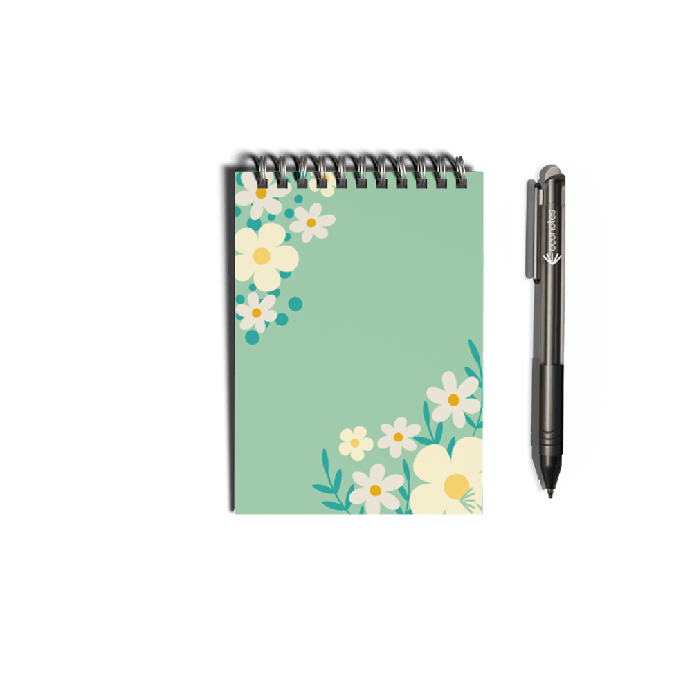 Bloc - notes réutilisable A6 Fleurs & Montagnes - econotes™
