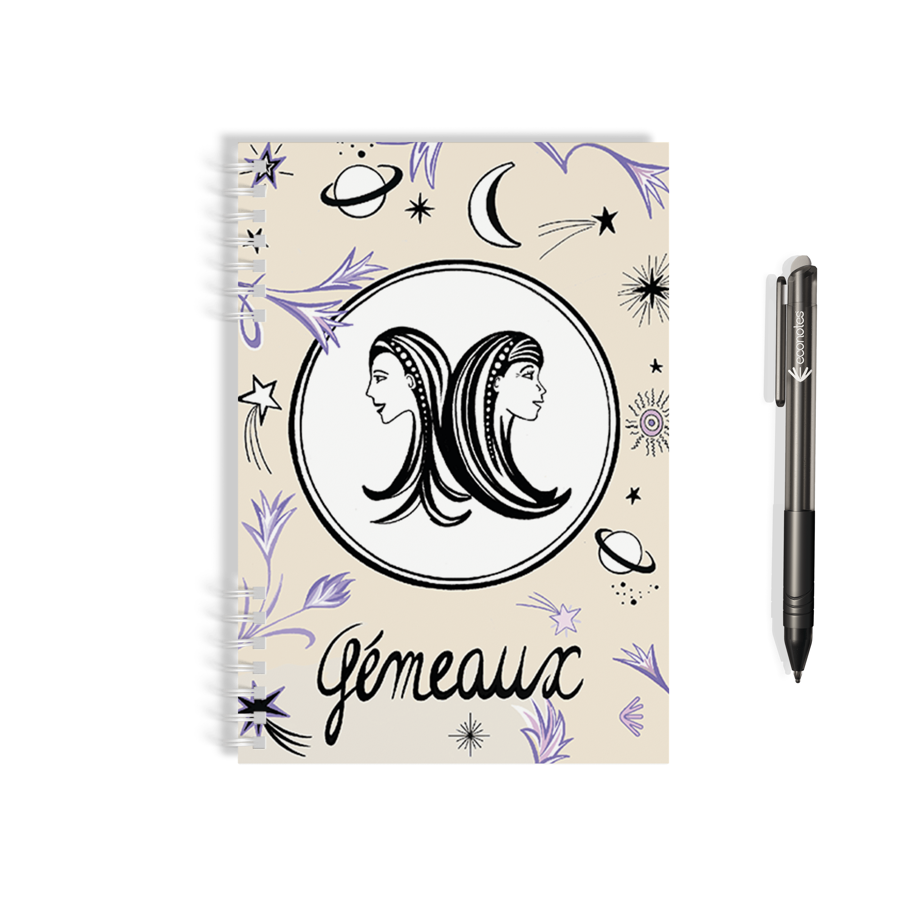 Carnet réutilisable A5 Astrologie - econotes™