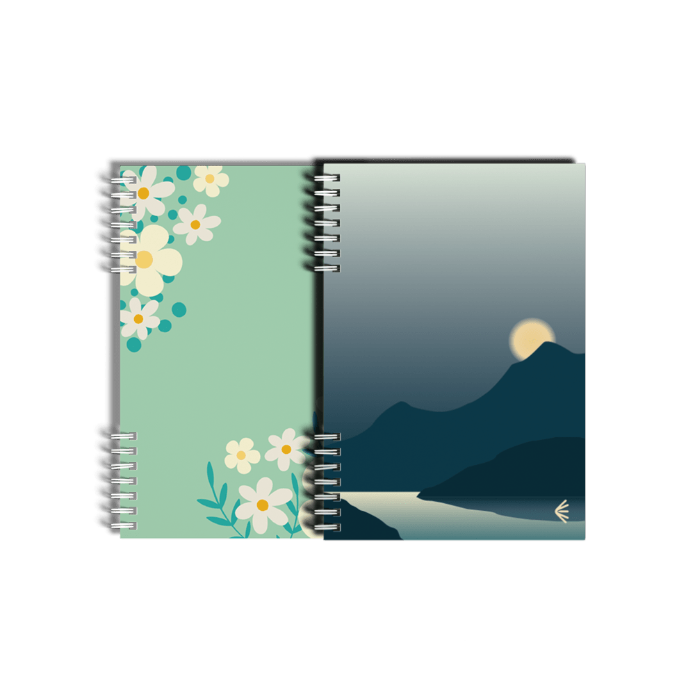 Carnet réutilisable A5 Fleurs & Montagnes - econotes™