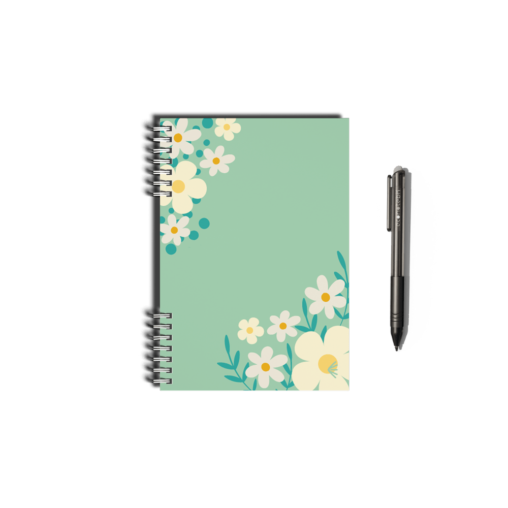 Carnet réutilisable A5 Fleurs & Montagnes - econotes™