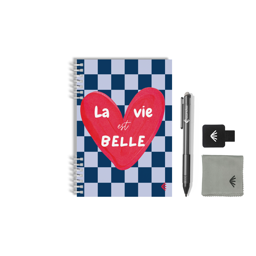Carnet réutilisable A5 La vie est belle 