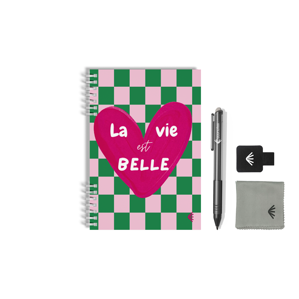 Carnet réutilisable A5 La vie est belle 