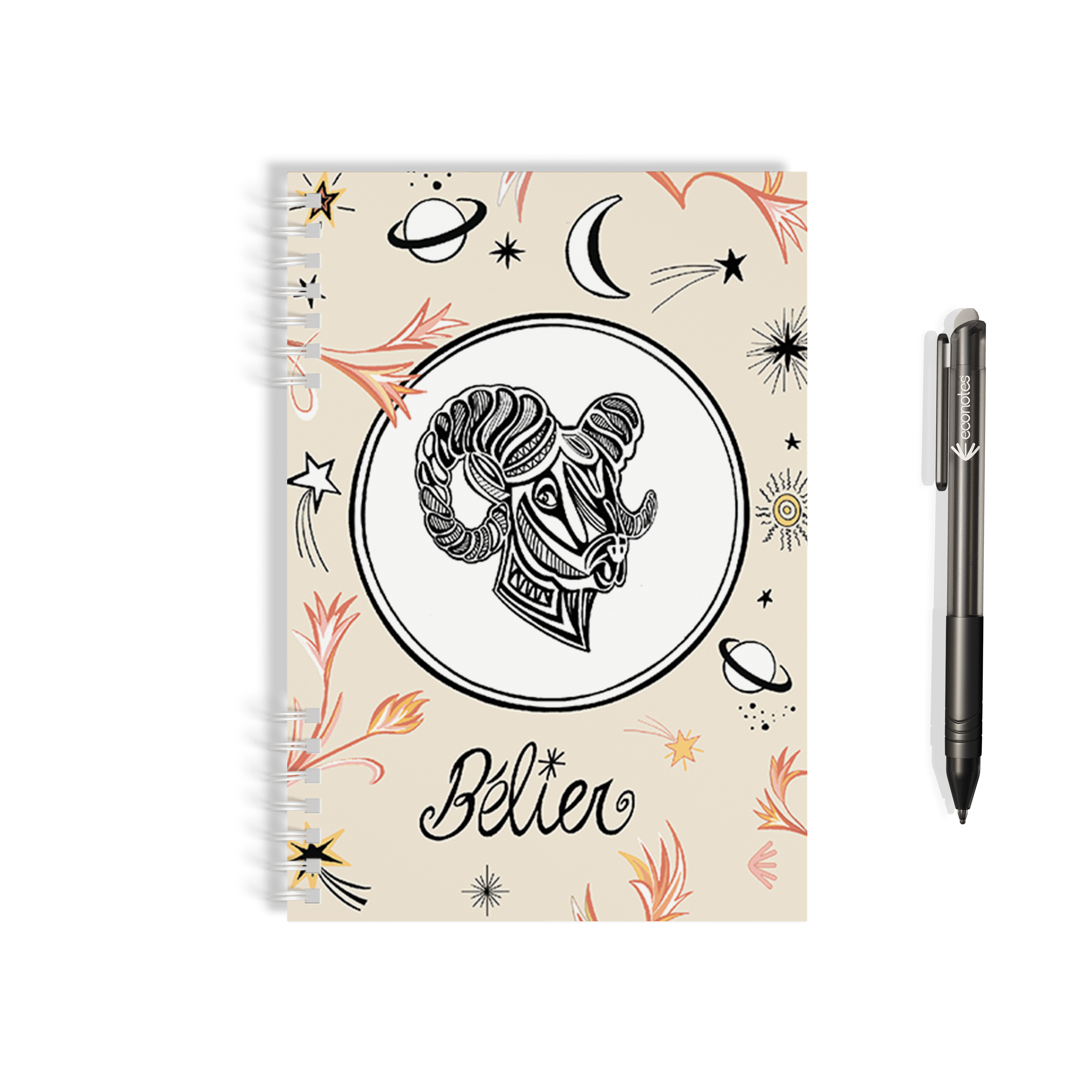 Carnet réutilisable A5 Astrologie - econotes™