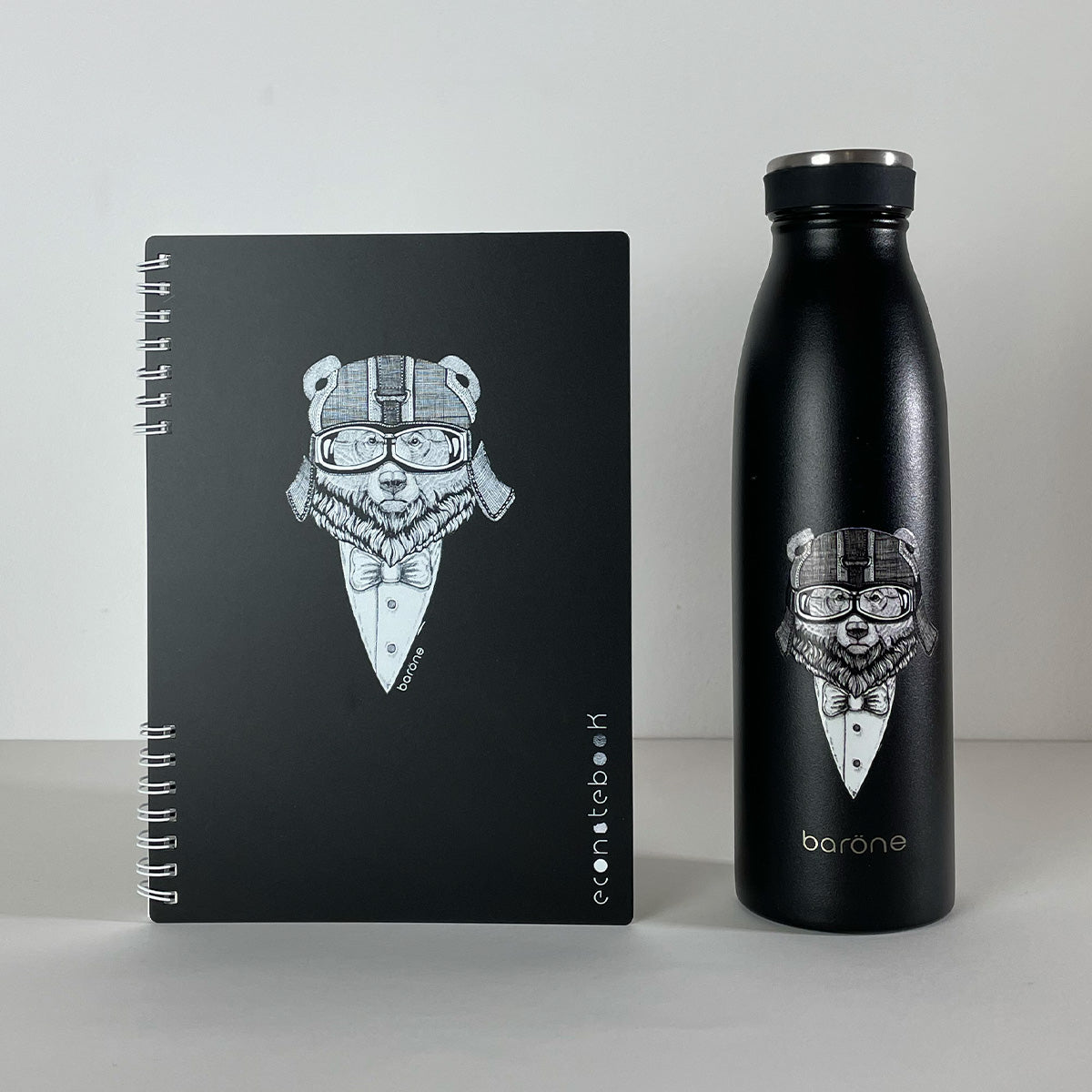 LIMITED EDITION Reusable notebook &amp; Baröne bottle 