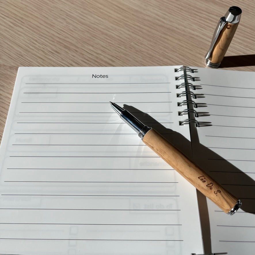 Stylo effaçable en bois - econotes™